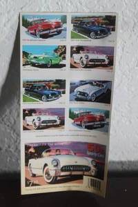 lot 96 image: TOTAL OF 20 AMERICA ON THE MOVE FORD &amp THUNDERBIRD 50S SPORTY CARS POSTAGE STAMPS&nbsp  SEE PICS&nbsp