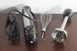 lot 100 image: BONSENKITCHEN 4-IN-1 IMMERSION&nbsp HAND BLENDER HB005 WITH 2- ACCESSORIES&nbsp
