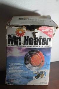 lot 116 image: THE ORIGINAL MR HEATER GAS FIRED INFRA-RED PORTABLE HEATER MH12TS IN ORIGINAL BOX&nbsp
