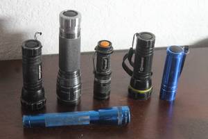lot 67 image: TOTAL OF 6 ASSORTED BRAND SIZE HAND FLASHLIGHTS&nbsp