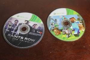lot 14 image: TOTAL OF 2 XBOX 360 VIDEO GAMES , SAINTS ROW THE THIRD&nbsp &amp&nbsp MINECRAFT&nbsp