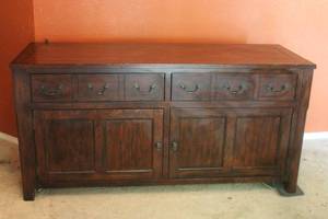 lot 18 image: LANE SOLID WOOD ENTERTAINMENT CENTER 64L X 24W X 32H