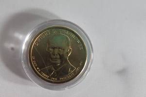 lot 53 image: PRESIDENT DOLLAR COIN DWIGHT D EISENHOWER 1953-1961