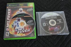 lot 79 image: LOT OF 2 XBOX NFL FEVER 2004 AND PROJECT GOTHAM RACING GAMES&nbsp