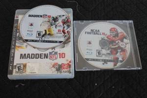 lot 81 image: LOT OF 2 PLAYSTATION 3 MADDEN 10 AND NCAA 10 FOOTBALL GAMES&nbsp