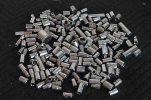 lot 100 image: GENEROUS AMOUNT OF ASSORTED SIZE SOCKETS FOR THE 14 RATCHET