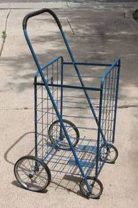 lot 111 image: BLUE FOLDAWAY CART