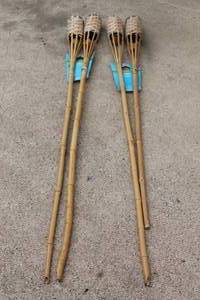 lot 118 image: 4 TIKI TORCHES