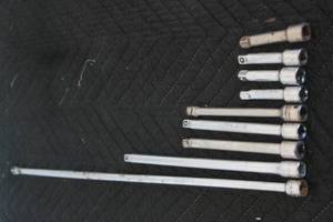 lot 141 image: TOTAL OF 9 ASSORTED BRAND 38 RATCHET SOCKET EXTENSIONS&nbsp