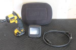 lot 144 image: DEWALT DCT410 INSPECTION CAMERA WITH STRAIT LINE STORAGE CASE&nbsp  NEED REPLACEMENT CAMERA  SEE PICS&nbsp