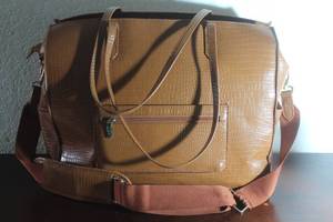 lot 131 image: BEIS THE LARGE WORK TRAVEL TOTE IN MAPLE CROC&nbsp 16 12 X 13H&nbsp