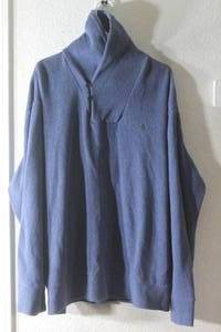 lot 189 image: POLO RALPH LAUREN SHAWL COLLAR PULLOVER&nbsp &nbspSOFT BLUE MENS&nbsp SWEATER&nbsp SIZE XXL&nbsp NEVER WORN WITHOUT TAGS&nbsp