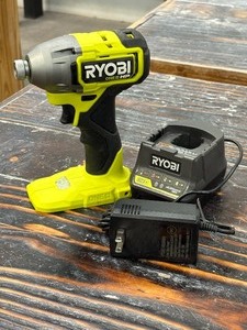 lot 35 image: RYOBI ONE HP BRUSHLESS CORDLESS IMPACT PBLID01 WITH RYOBI 18V HIGH PERFORMANE CHARGER (NO BATTERY)
