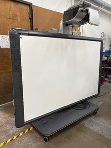 lot 48 image: PROMETHEAN ACTIVEBOARD MODEL PRM-AB487-01 ON ROLLING BASE POWERS ON&nbsp
