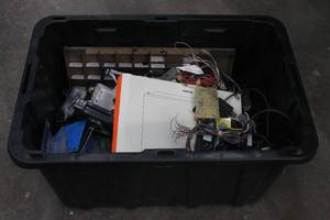 lot 80 image: MISC LOT OF ELECTRICAL COMPONENTS FOR RESALE SEE PICS TOTE INCLUDED