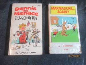 lot 41 image: VINTAGE DENNIS THE MENACE AND MARMADUKE BOOKS