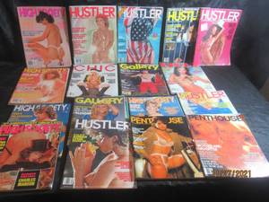 lot 49 image: 18 VINTAGE ADULT MAGAZINE 1980S CHIC, HUSTLER AND HIGH SOCIETY