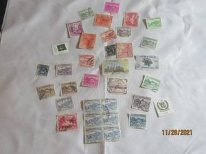 lot 100 image: 34 VINTAGE PAKISTAN POSTAL STAMPS