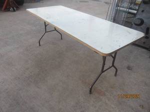 lot 153 image: 6FT WOOD FOLDING TABLE