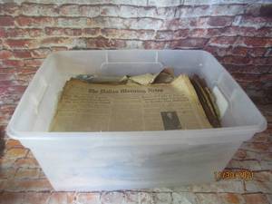 lot 197 image: TOTE OF 1930S DALLAS MORNING NEWSPAPERS
