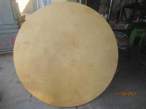 lot 271 image: 57 ROUND WOOD TABLE TOP NO BASE