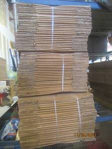 lot 220 image: 3 PACKS OF SHIPPING BOXES 25 BOXES PER PACK 24X6X6 TOTAL 75 BOXES