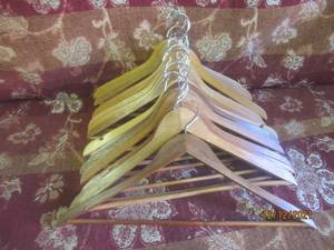 lot 62 image: 15 WOOD HANGERS