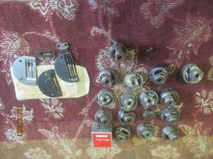 lot 70 image: 17 HIROSE HOOKS AND 3 SEWING PLATES