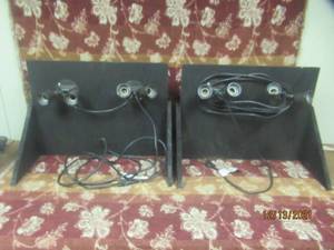 lot 87 image: 2 HOMEMADE DISPLAY LIGHTING (DUAL LIGHT MADE BY REDODOT) 4 SETS OF LIGHT TOTAL