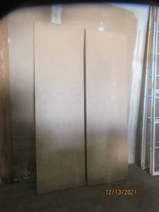 lot 117 image: 2 80H X 24W WOOD CLOSETPANTRY  DOORS  (NO DOOR KNOB CUT OUT)