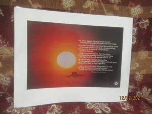 lot 126 image: HIGH FLIGHT POEM PRINT BY JOHN MAGEE JR