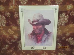 lot 127 image: VINTAGE 1974 BILL HAMPTON COWBOY SIDEKICK PRINT