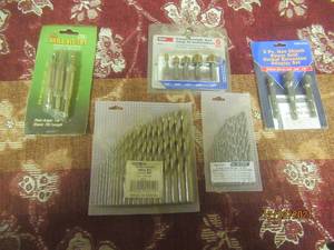 lot 153 image: ASSORTED DRILL BITS NEW IN PACKAGE 5 PACKS TOTAL