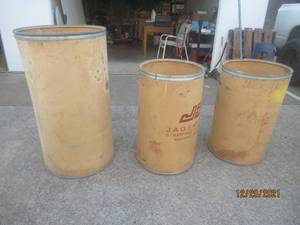lot 233 image: 3 FIBRE DRUMS NO LIDS