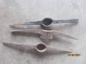 lot 299 image: 3 PICK AXE HEADS