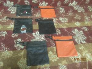 lot 329 image: 7 LEATHER POUCHES