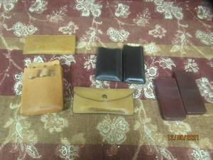lot 330 image: 5PC LEATHER CIGAR BOX, EYEGLASS CASE AND MORE SEE PICS