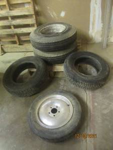 lot 346 image: ASSORTED TIRES 3  TIRES AND 1 SET REAR DULLY TIRES