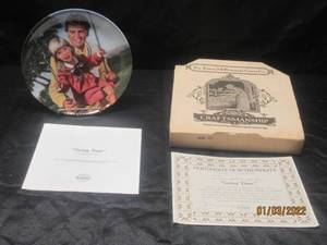 lot 352 image: SWING TIME 4TH ISSUE IN THE SERIES A FATHERS LOVE PLATE #8509A WITH C.O.A