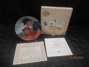 lot 375 image: BESTY BRADLEYS BATTER UP PLATE 9288A WITH SIGNITURE AND C.O.A