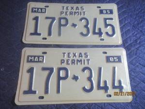 lot 31 image: VINTAGE TEXAS 1985 LICENSE PLATE