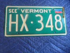 lot 32 image: VINTAGE VERMONT 1976 LICENSE PLATE