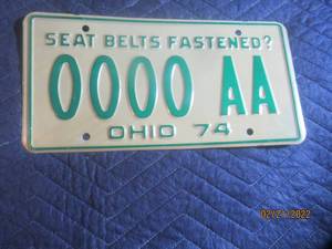 lot 50 image: VINTAGE OHIO 1974 LICENSE PLATE
