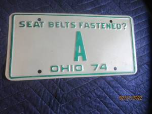 lot 56 image: VINTAGE OHIO 1974 LICENSE PLATE