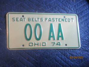 lot 126 image: VINTAGE 1974 OHIO LICENSE PLATE