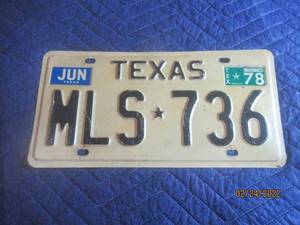lot 158 image: VINTAGE 1978 TEXAS LICENSE PLATE