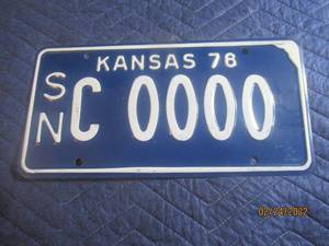 lot 163 image: VINTAGE 1976 KANSAS LICENSE PLATE