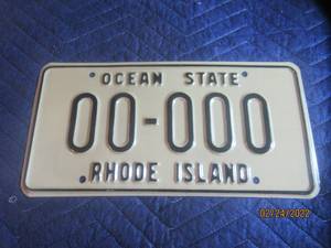 lot 191 image: VINTAGE RHODE ISLAND SMPLE PLATE LICENSE PLATE