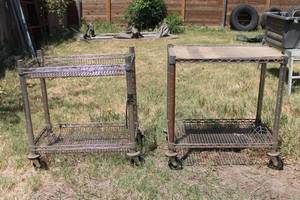lot 14 image: TOTAL OF 2&nbsp 2- TIER HEAVY DUTY&nbsp SHELVING UNIT&nbsp&nbsp( 30 L X 18 X 32 H )