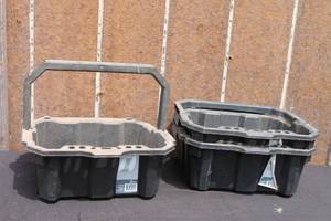 lot 35 image: TOTAL OF 3&nbsp 15 INCH&nbsp TOOL CADDYS ,EXTRA WIDE FOLDING HANHLE&nbsp&nbsp( 15W X 14.2  L X 6 IN H )